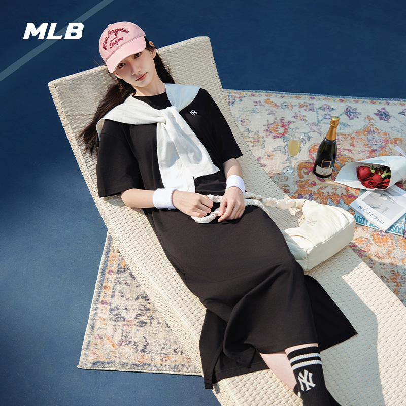 MLB女款NY小标刺绣凉感连衣裙