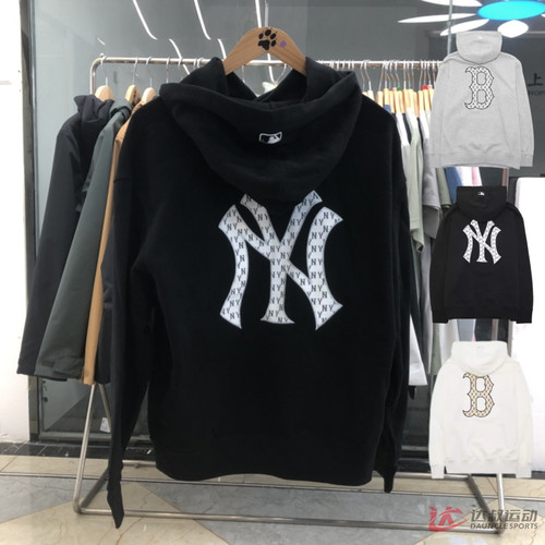 MLB男女NY复古老花连帽运动卫衣