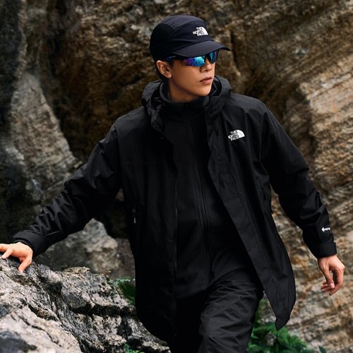 北面冲锋衣男抓绒三合一防水外套