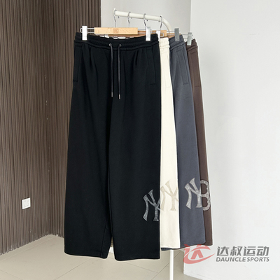 MLB情侣NY复古老花大标长裤