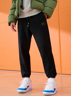 25新款Jordan耐克乔丹运动裤男子薄绒保暖束脚裤休闲卫裤FV7252