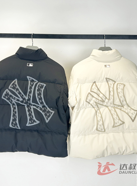 25新款MLB羽绒服男女NY老花大标鹅绒防水运动棉羽外套3ADJM1256