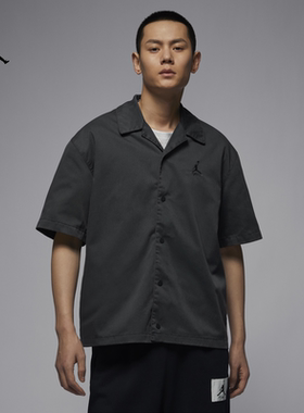 Jordan25新款Nike耐克男子衬衫AJ复古刺绣梭织短袖运动外套FN4626