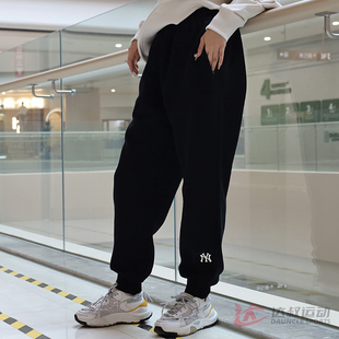 小脚长裤 男女NY小标宽松休闲束脚裤 3APTB0444 MLB情侣运动裤 24新款