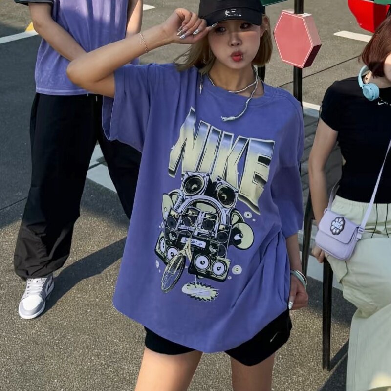 Nike耐克短袖女纯棉宽松运动T恤