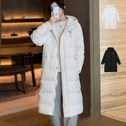 24新款PUMA彪马羽绒服男女中长款情侣连帽防风保暖棉羽外套685322