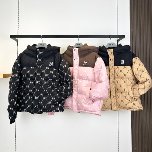 MLB儿童服NY钻石老花鹅绒羽绒服