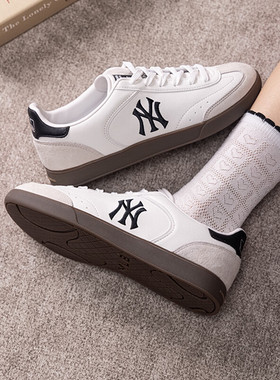26新款MLB德训鞋男女NY复古TWS同款薄底鞋运动休闲板鞋3ASXCB16N