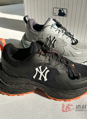 25新款MLB情侣老爹鞋男女NY复古GORE TEX防水运动休闲鞋3ARNC035N