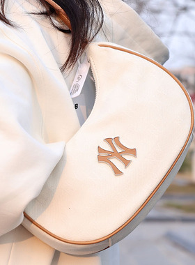 24新款MLB腋下包男女NY复古老花拎包手提包单肩包3ABQS014N