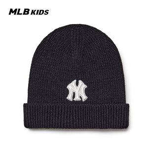 25新款 MLB儿童毛线帽男女童NY刺绣纯色针织帽运动冷帽7ABNB2056