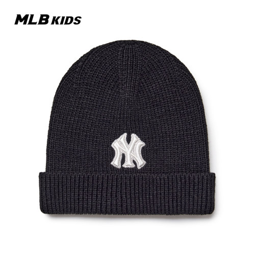 MLB儿童NY刺绣纯色毛线帽