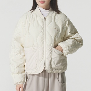 25新款PUMA彪马羽绒服女子短款工装风鸭绒保暖棉羽外套635502