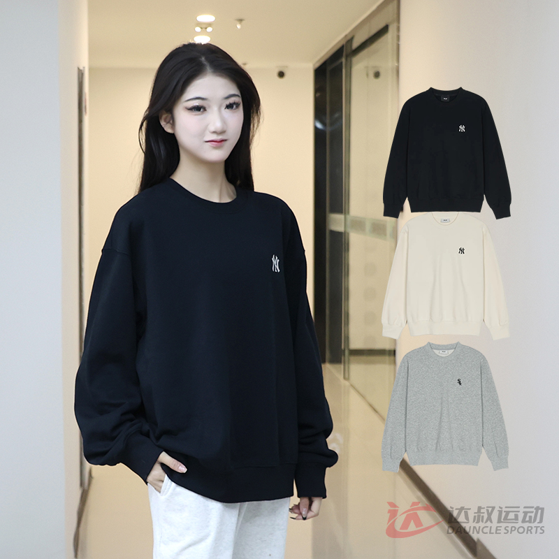 MLB男女NY小标刺绣圆领运动卫衣