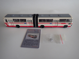 全新北京公交1:64京华BK6170 1路公共汽车铰接合金巴士模型车模