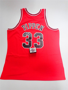 NBA芝加哥公牛队 Pippen亲笔签名复古球衣背心 斯科蒂皮蓬Scottie