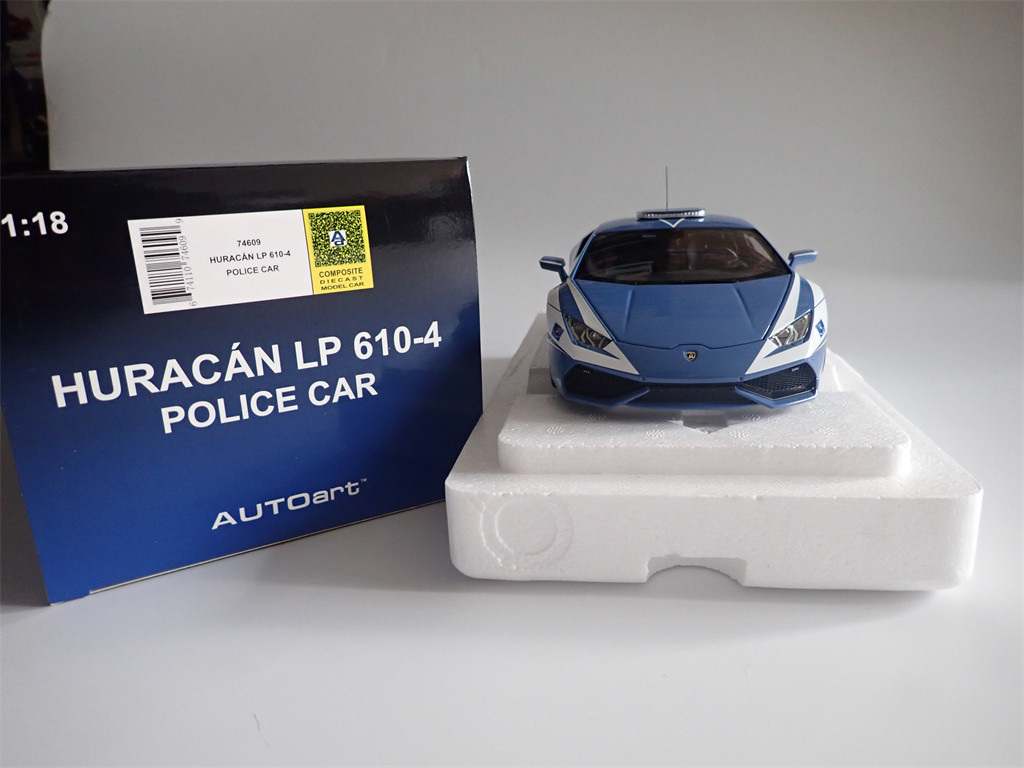 包邮摆件新款上市奥拓118兰博基尼警车lamborghinihuracan610poli
