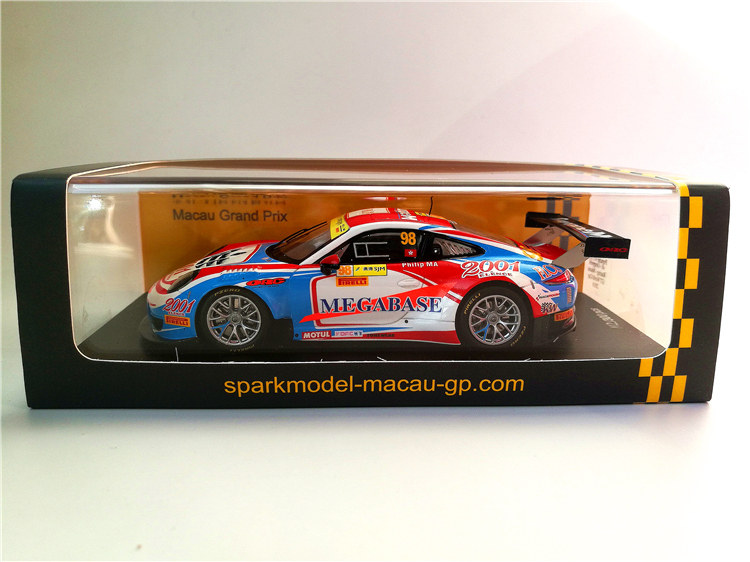 SPARK1：43保时捷 PORSCH E911 GT3 R GT WORLD 汽车模型树脂