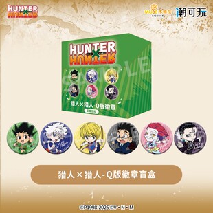 潮可玩 正版 全职猎人Q版双闪徽章盲盒 HUNTERXHUNTER官谷吧唧