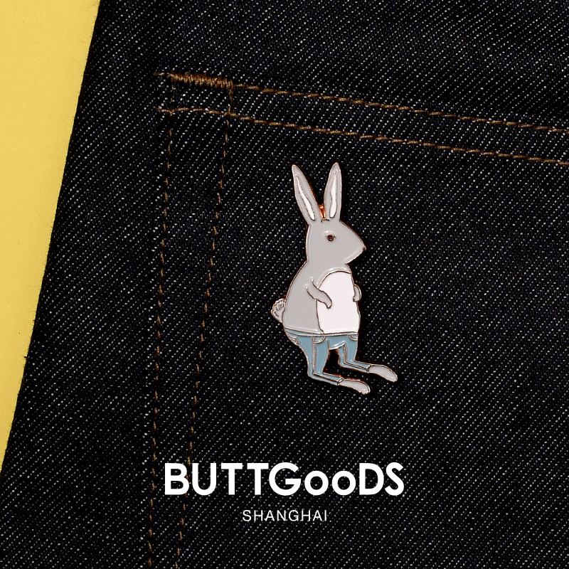 buttgoods原创牛仔裤童趣风徽章