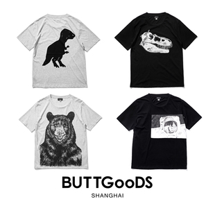 T恤衫 情侣装 个性 女款 tee男款 原创设计BUTTGooDS全棉休闲圆领短袖