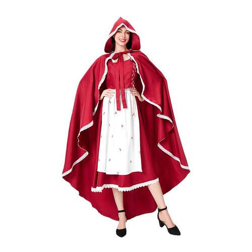 万圣节服装小红帽女仆披肩斗篷连衣裙女巫角色扮演cos舞台表演服