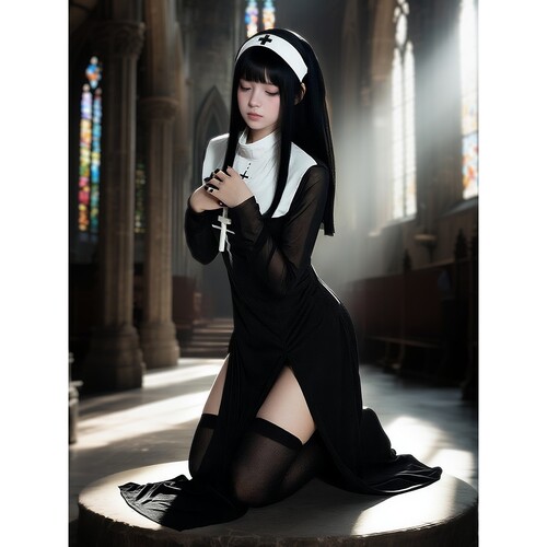 2025万圣节成人服装性感修女服Nun狂欢节cosplay表演服装角色扮演