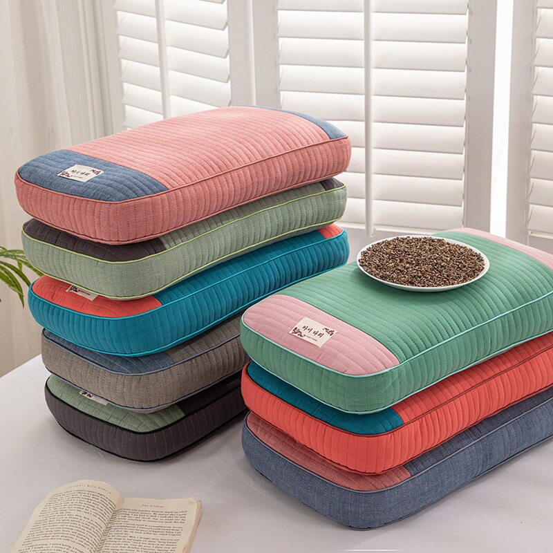 成人专业好睡眠全棉简约砂洗面包枕头水洗棉全荞麦颈椎枕头枕芯 - 淘宝联盟商品