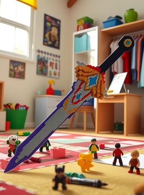 创意拼装男孩子益智力组装积木刀学生玩具小积木奥特迪迦刀剑