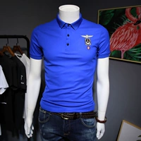 Xu hướng mùa hè cho nam áo sơ mi nam bằng vải cotton POLO tự thêu thêu áo sơ mi Paul air Force một chiếc áo thun nam ngắn tay - Polo ao thun polo nam