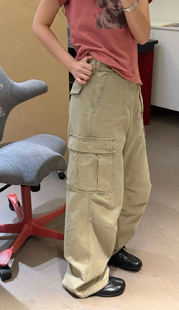 裤 欧洲站小众设计师款 2026早春新款 松弛风慵懒休闲工装 长裤