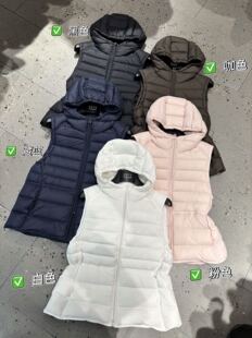 欧洲站南油小众设计师冬季新款连帽羽绒服马甲时髦小蛮腰显瘦外套
