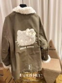 卡通印花翻领休闲夹克外套工装 欧洲站小众设计师冬季 新款 毛毛外套