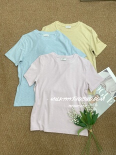 noted简约短袖 van 圆领纯色弹力T恤 Dries 欧洲站小众2026春夏新款