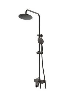 辉煌卫浴X126013黑三出水三功能淋浴花洒龙头铜主体顶喷旋转升降