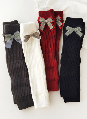 韩国KidsFUTURE儿童高筒腿套秋冬季护膝袜棉袜女童堆堆袜套学院风