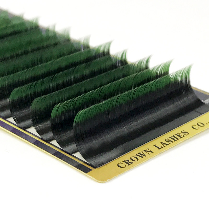 渐变绿美睫开花嫁接睫毛