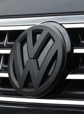 适用于大众06-21款速腾09-21款CC探歌改装黑色车标贴中网标尾标贴