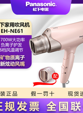 松下电吹风机负离子速干恒温大功率冷热风NE61/62/WNE6A/6B/6C