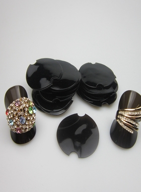 黑色戒指展示架塑料珠宝首饰展示架饰品陈列道具戒指收纳片100个