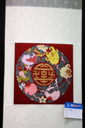 装饰画 礼品/工艺品 特产 南京云锦研究所 吉祥云锦 三多捧寿挂轴