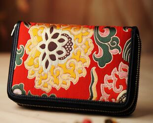 包包 包袋南京云锦 云锦钱包 高档女士礼品 女士钱夹纯手工例外风