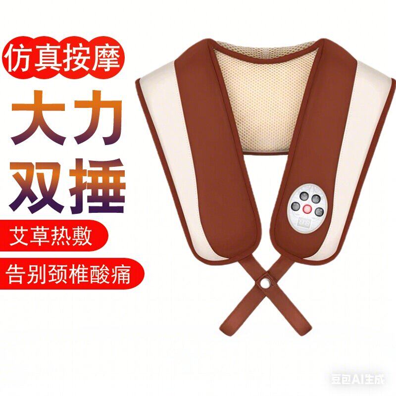 颈椎按摩器腰部背部颈肩全自动捶打披肩敲敲乐