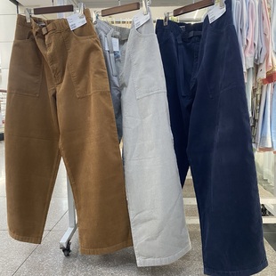 灯芯绒休闲长裤 25秋冬新款 休闲裤 子直筒裤 裤 M479817男装