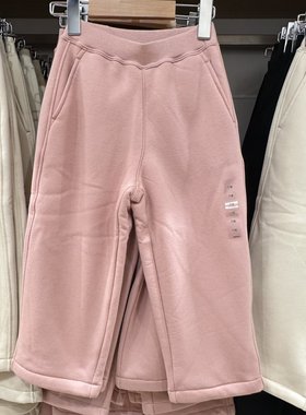 M478169童装女童仿羊羔绒休闲宽腿裤阔腿裤加绒裤子秋冬新款