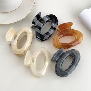 7cm韩版ins风抓夹简约镂空公主头小号醋酸鲨鱼夹新款后脑勺发夹