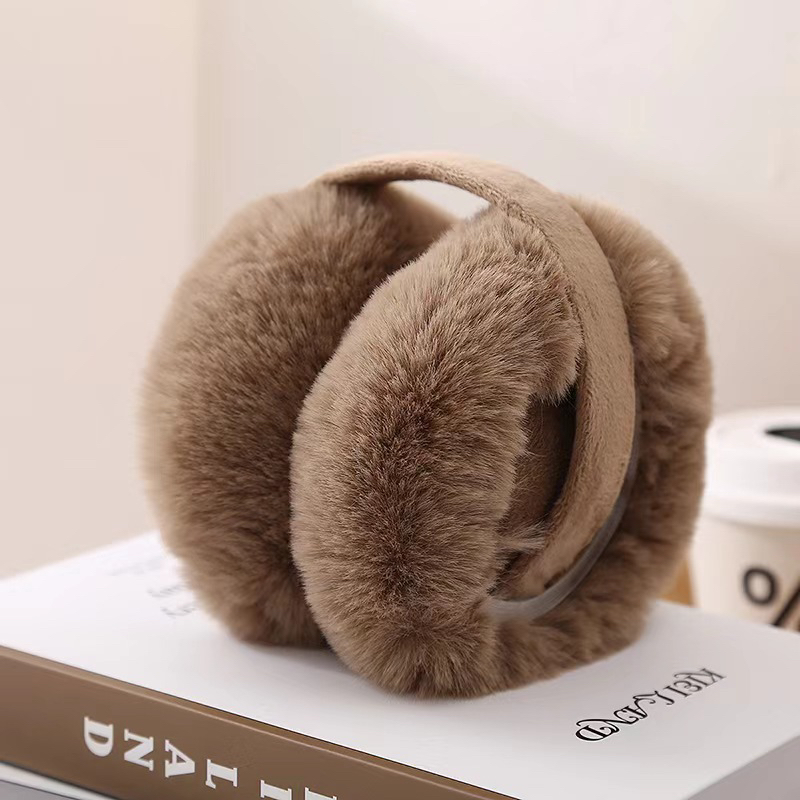 partyme手工可折叠耳罩保暖耳套女美拉德风毛绒仿兔毛防冻耳耳包