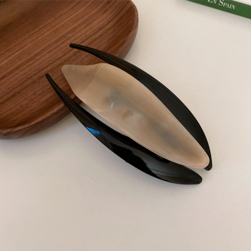 手工复古气质亚克力几何鸭嘴夹后脑勺盘发发夹发饰抓夹女