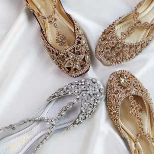 水晶鞋 西域风婚鞋 巴基斯坦鞋 波斯公主风格 礼服 华丽链条鞋 真正