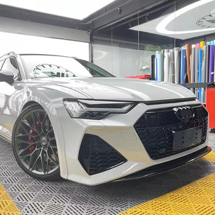 适用于20-25款奥迪a6allroad改装RS6中网前后包围A6炮筒排气尾唇